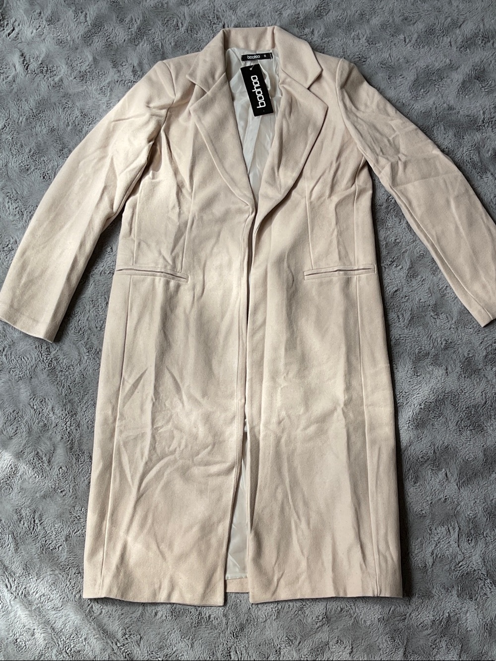 Long Trench Coat in Soft Cream